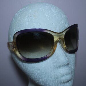 Spy Optic Bianca Clear/Purple Gradient Acetate Oversized Square Sunglasses